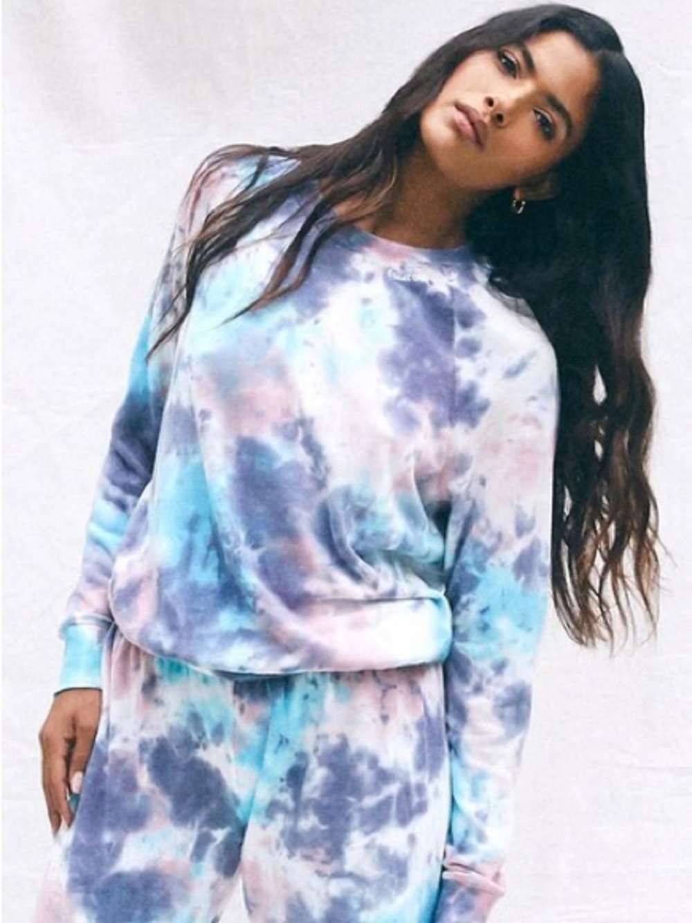 Spiritual Gangster Kaleidoscope Tie Dye Sweatshirt purple blue xs